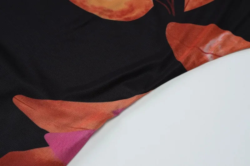 Floral Printed Halter Backless Maxi Dress Summer Vacation Outfits Elegant Evening Party Dresses Woman