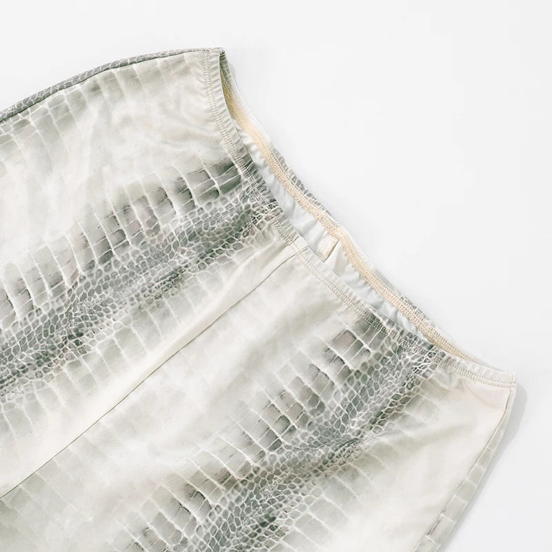 Furry 2 Piece Set Women Y2K Sexy Halter Backless Tank Tops+Serpentin Bike Shorts Matching Casual Activity Streetwear