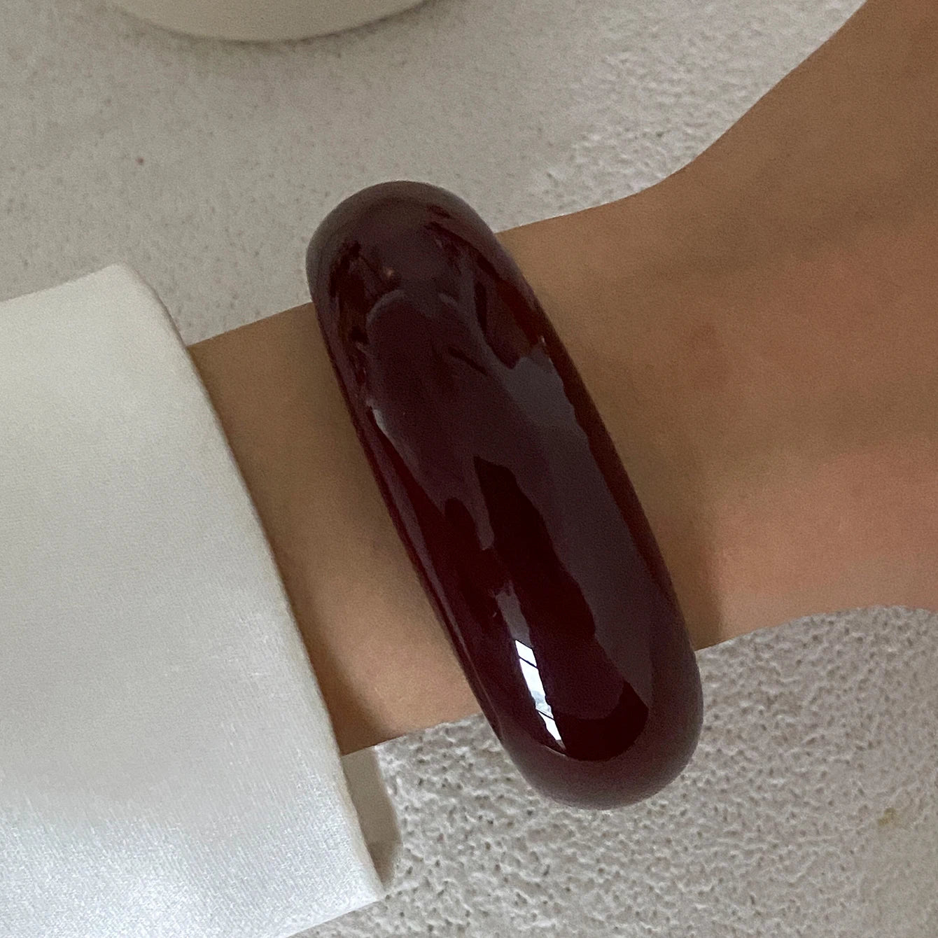 2025 Trendy Irregular Thick Resin Bangle Bracelets for Women Vintage Unique Wide Cuff Bracelet Party Beach Jewelry