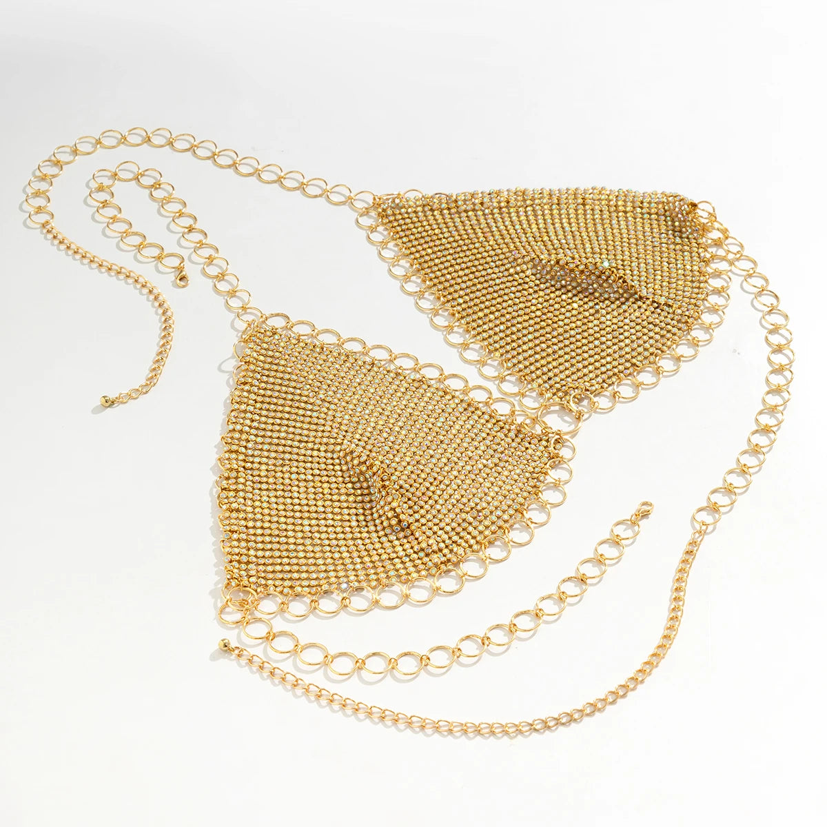 Sexy Luxury Full Rhinestone Lingerie Chest Bra Chain Women Summer Bikini Festival Accessories Nightclub Body Jewelry