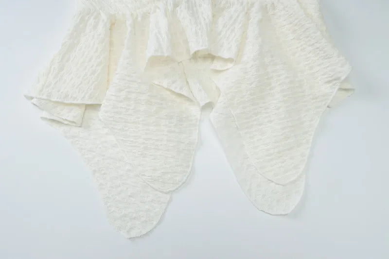 Coquette Tank Tops for Woman V Neck Irregular Hem Backless Crop Top Sexy Summer Camis