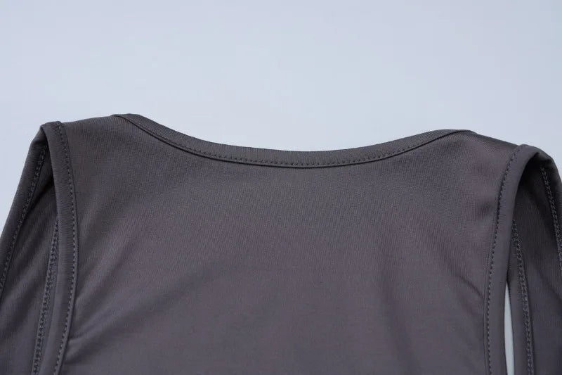 Square Neck Sleeveless Cropped Tops for Woman Summer Clothes Basic Casual Solid Color Tank Top Trending 2025