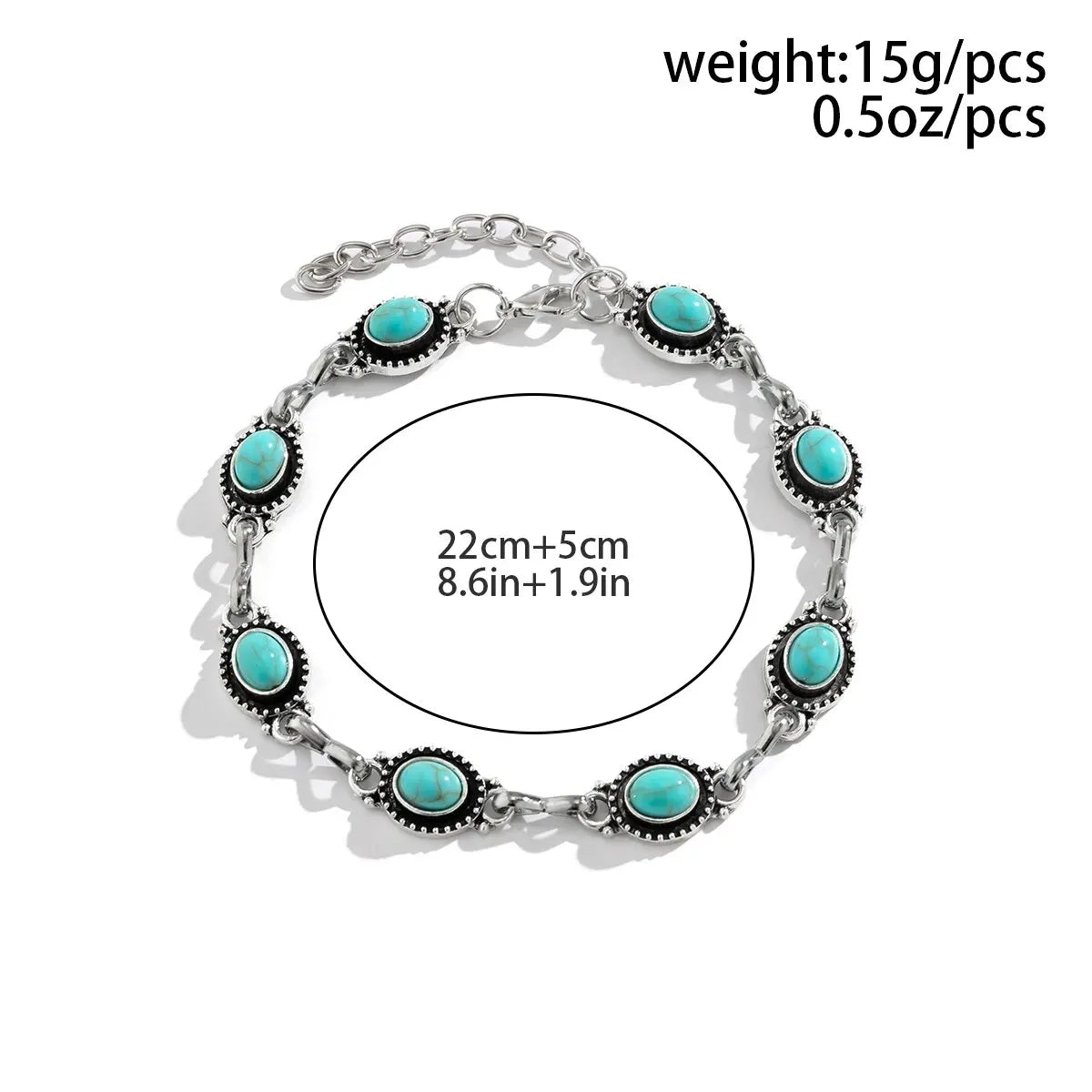Boho Vintage Blue Seed Bead Chain Anklet for Women Ethnic Sandals Natural Stone Leg Bracelets Summer Beach Bikini Accessories