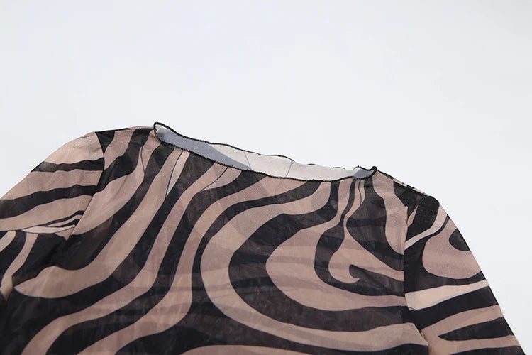 Sexy 2 Piece Set Women Summer Hipster Mesh Bodysuit Tops+Ruffles Shorts Matching Streetwear Skinny Stretch Outfits