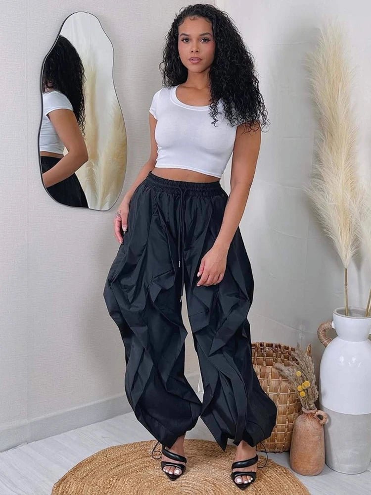 Stripe Y2K Patchwork Pants Women Casual Sporty Chic Irregular Fall  Fashion Streetwear Basic Hipster Harlan Trousers