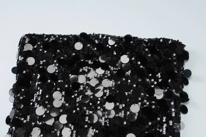 Sparkle Sequined Strapless Mini Dresses Party Night Club Outfits for Women Sexy Birthday Dress Summer 2025