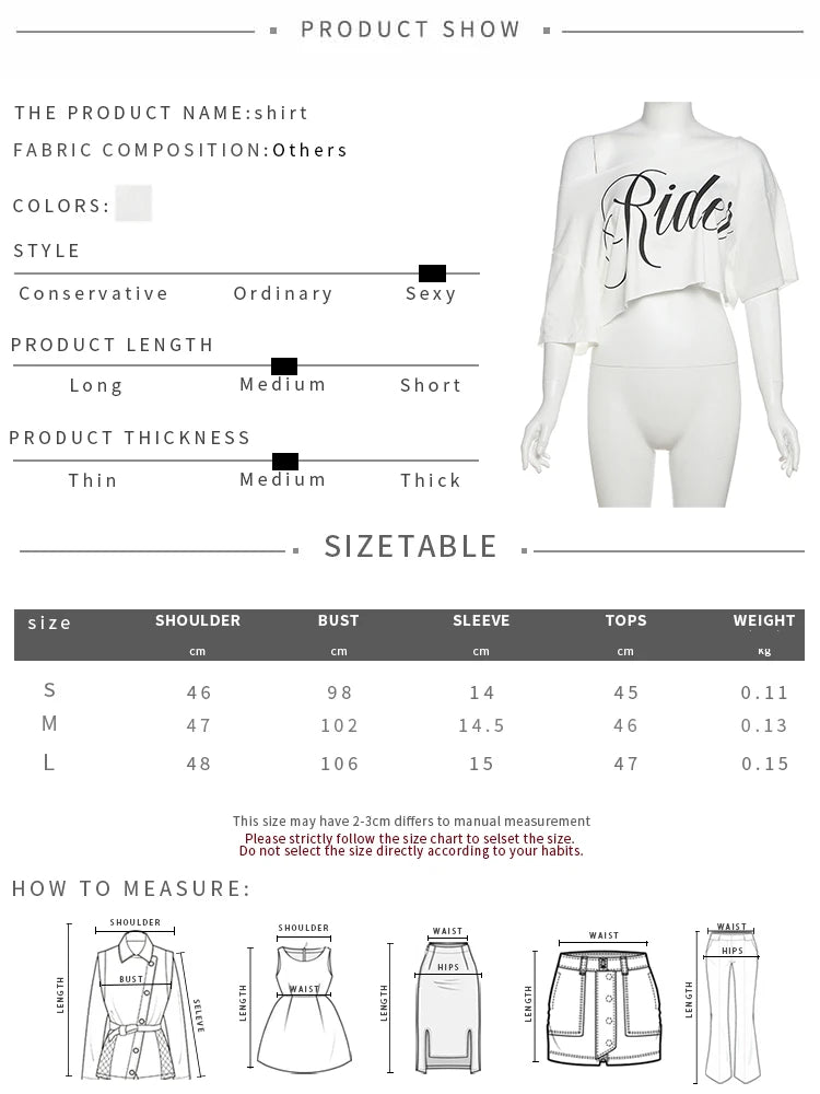 Biased Collar Crop Tops Women Daily Classic Letter Print Summer Trend Wild Street Skinny Simple Streetwear Soft Tees