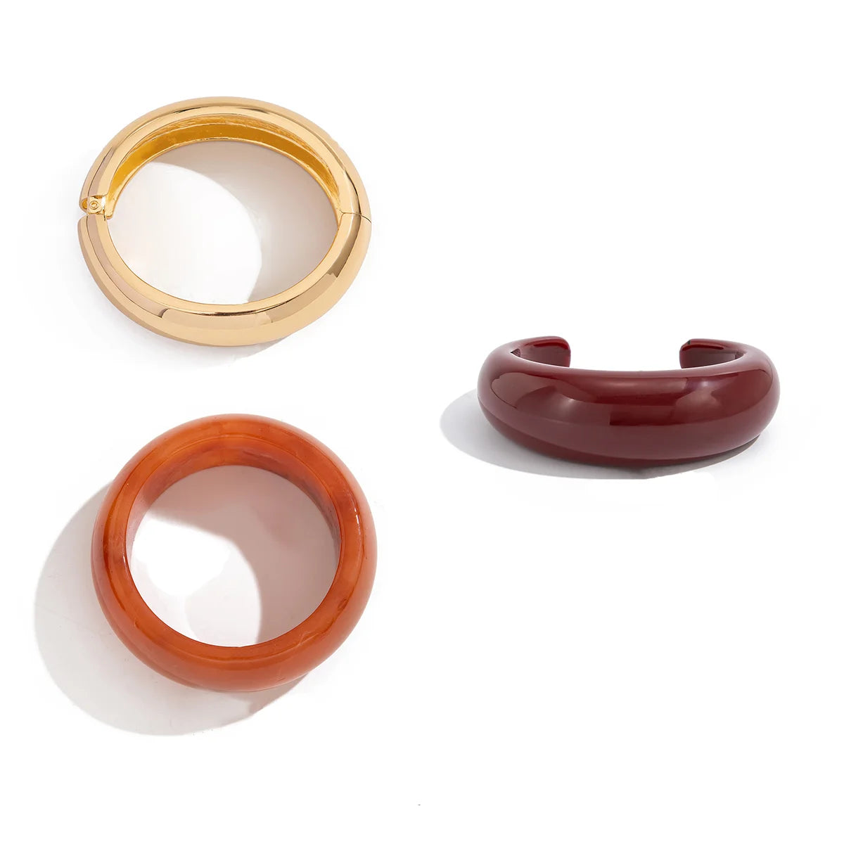 2025 Trendy Irregular Thick Resin Bangle Bracelets for Women Vintage Unique Wide Cuff Bracelet Party Beach Jewelry