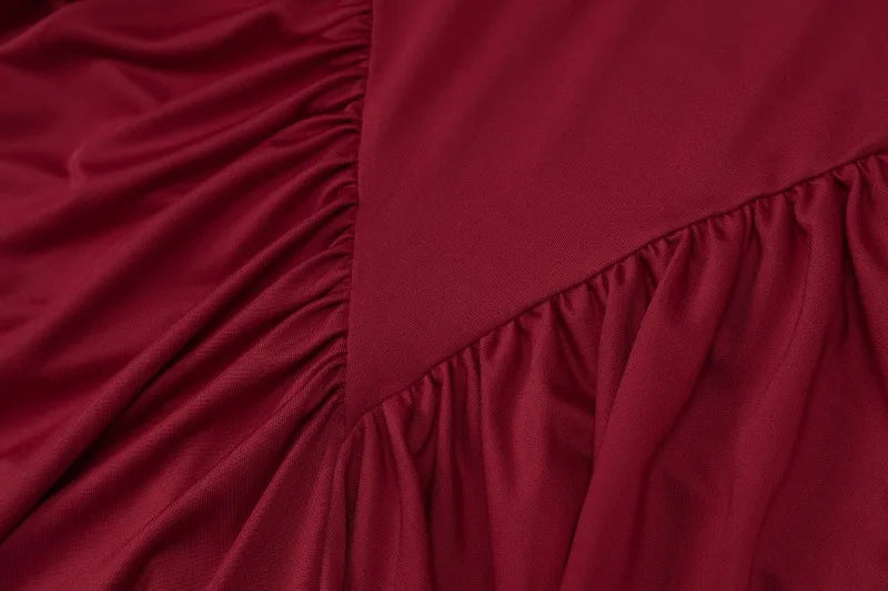 Sleeveless Ruched Split Maxi Dress Black Burgundy Elegant Evening Dresses Woman Sexy Club Outfit for Womens