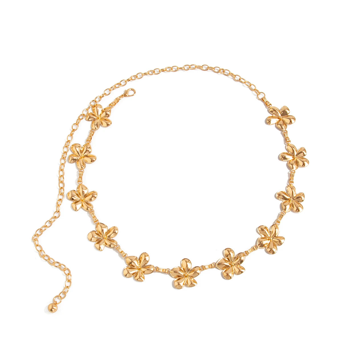 2 Styles Creative Exquisite Metal Flower Jeans Dress Waist Chain for Women Summer Bikini Sexy Belly Chain Charm Jewelry