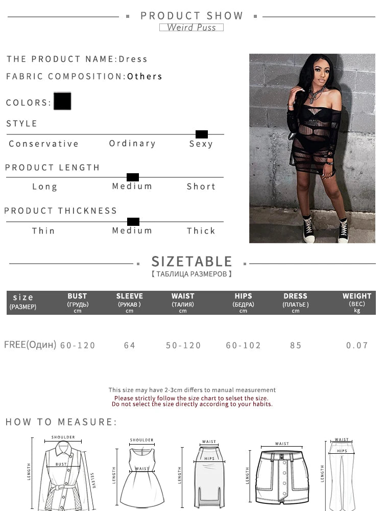 Sexy Hollow Party Dress Women Long Sleeve Skinny Slash Neck Elastic See Through Midnight Birthday Clubwear Bodycon