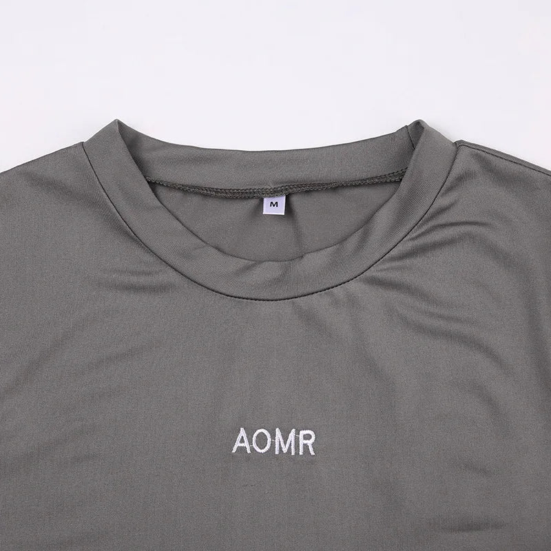 Basic Casual 2 Piece Sets Womens Outfits Top and Leggings Grey Flare Pants Matching Sets Fitness Y2k Clothing