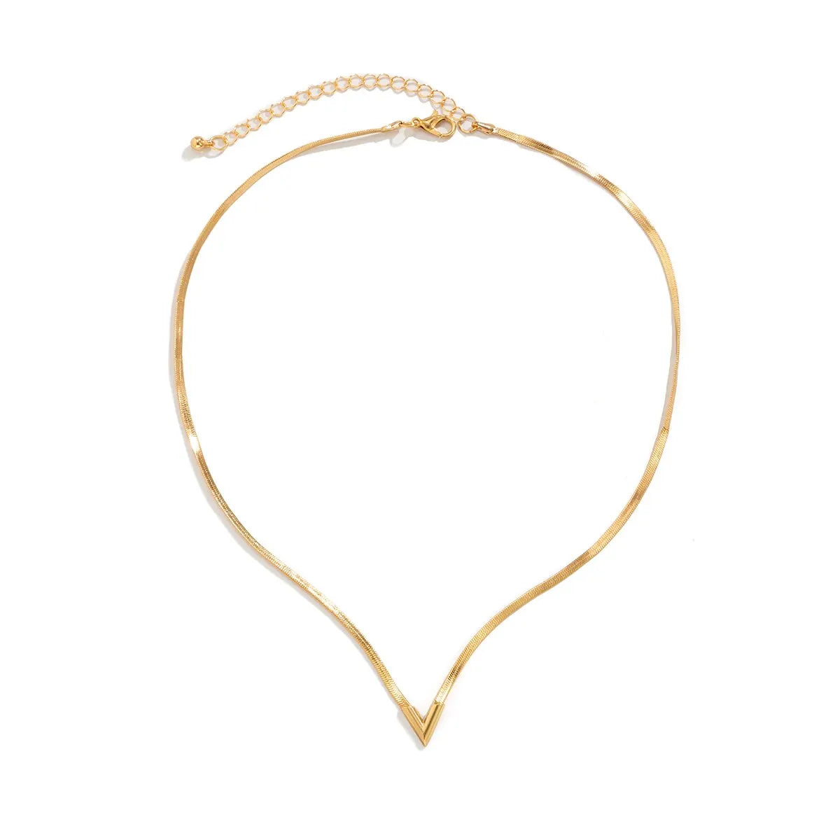 Vintage Simple Flat Snake Clavicle Chain Necklace for Male Creative V Shape Pendant Choker Jewelry Accessories Steampunk Men New