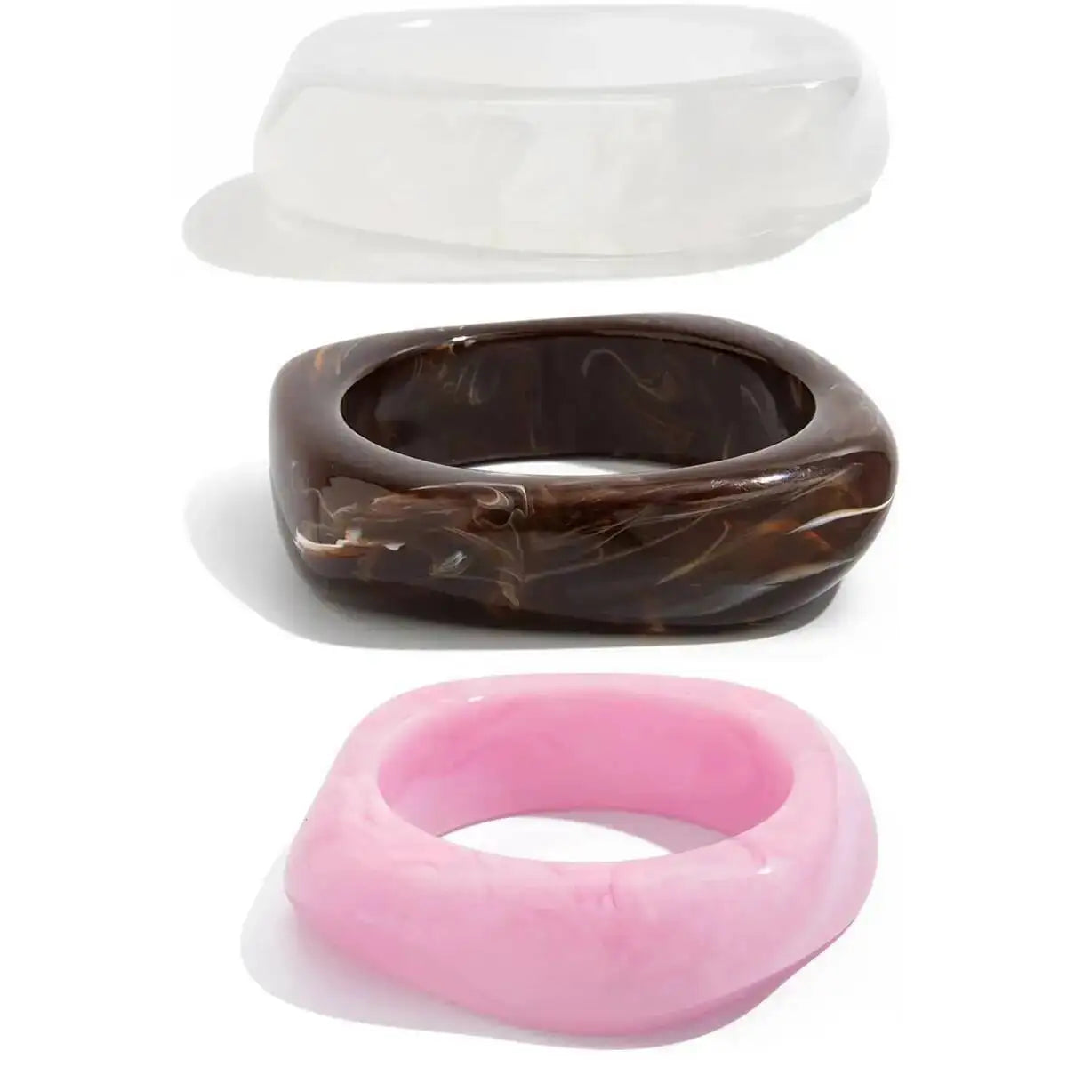 Y2K Kpop Irregular Resin Acrylic Bangles for Women New Trend Boho Geometric Charm Wide Bracelets Pulseras Jewelry Gift