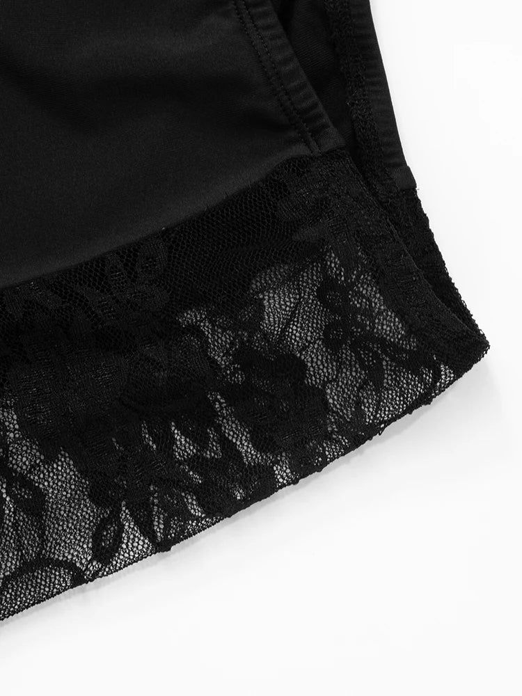 Mesh Patchwork Pants Women Midnight Sexy Elastic Waist Skinny Bottoms Hot Girls Club Party Hipster Coquett Outfits