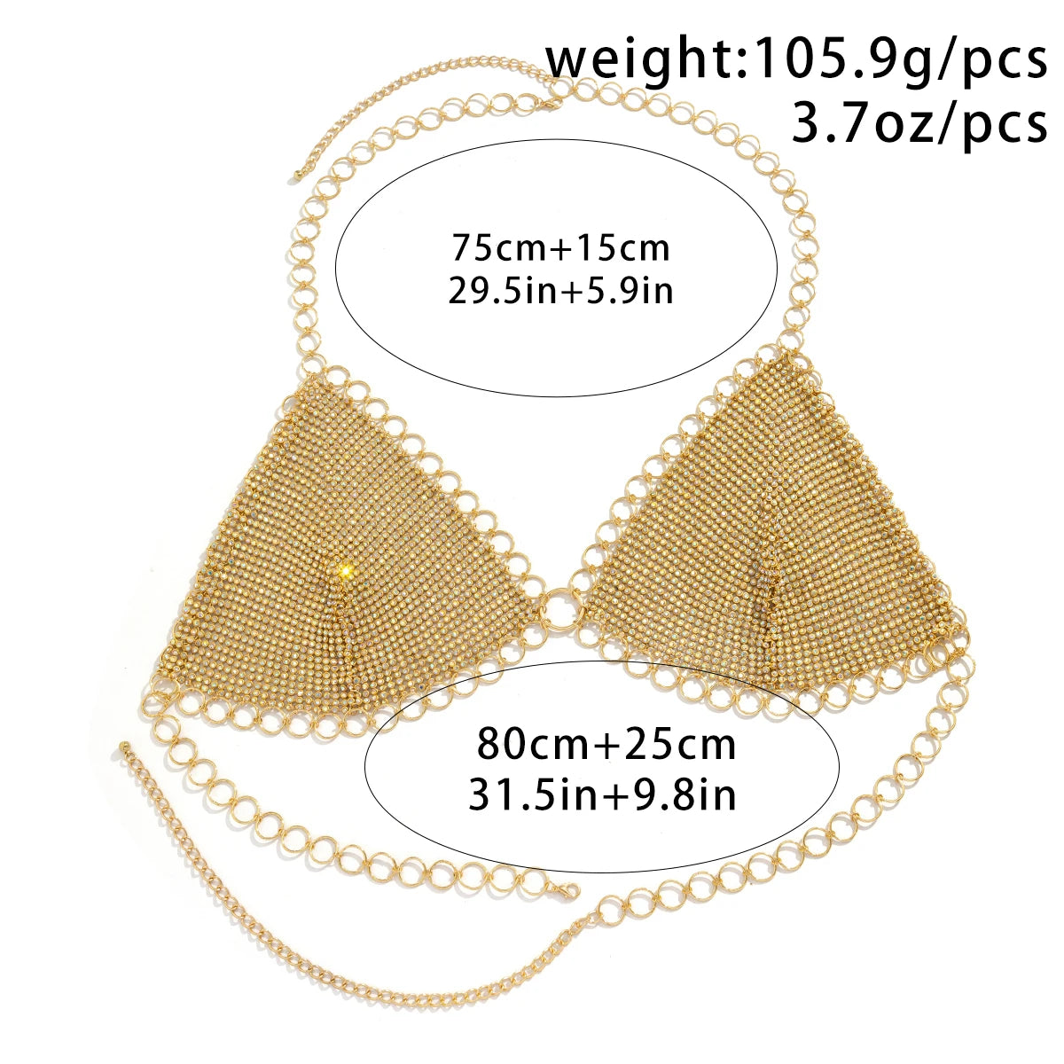 Sexy Luxury Full Rhinestone Lingerie Chest Bra Chain Women Summer Bikini Festival Accessories Nightclub Body Jewelry