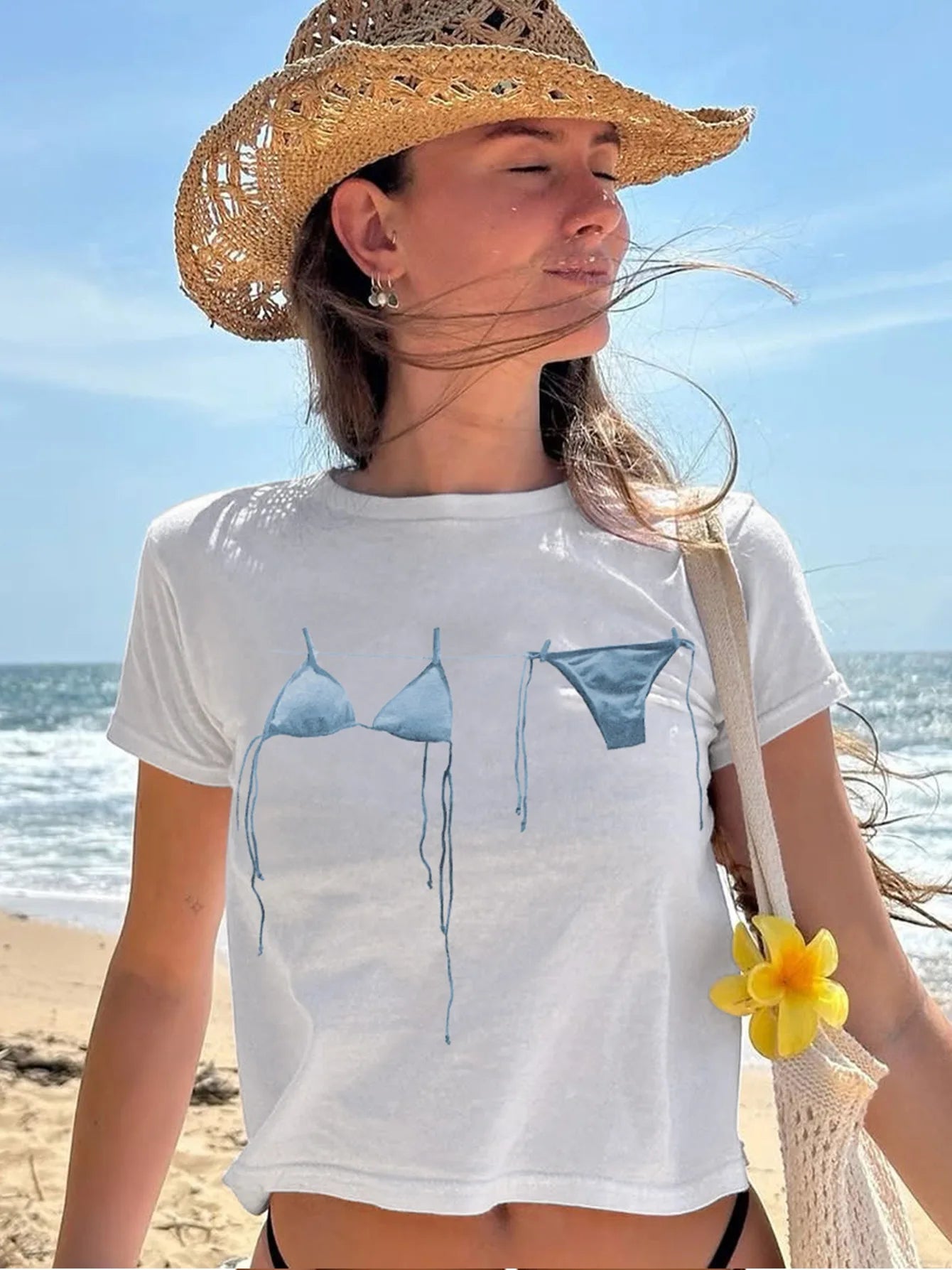 Woman Summer Top Funny White Graphic Tees Casual Short Sleeve T Shirts Female Clothing