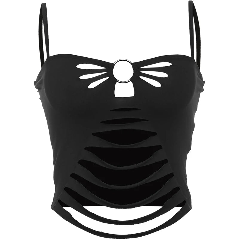 Stylish Camisole Women Cirque Butterfly Hollow Summer Trend Skinny Wild Vacation Hipster Streetwear Slim Vest