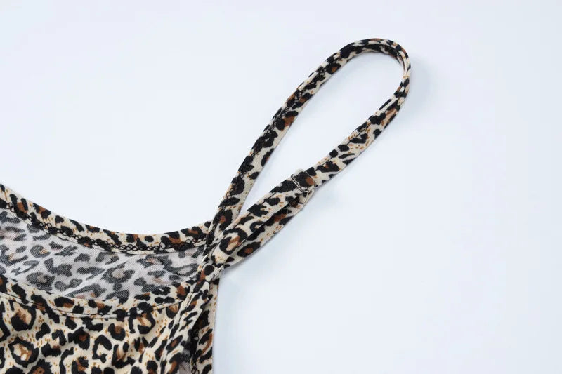 Leopard Print Tanks & Camis 2000s Y2k Summer Clothes Women Fashion Sexy Crop Tops