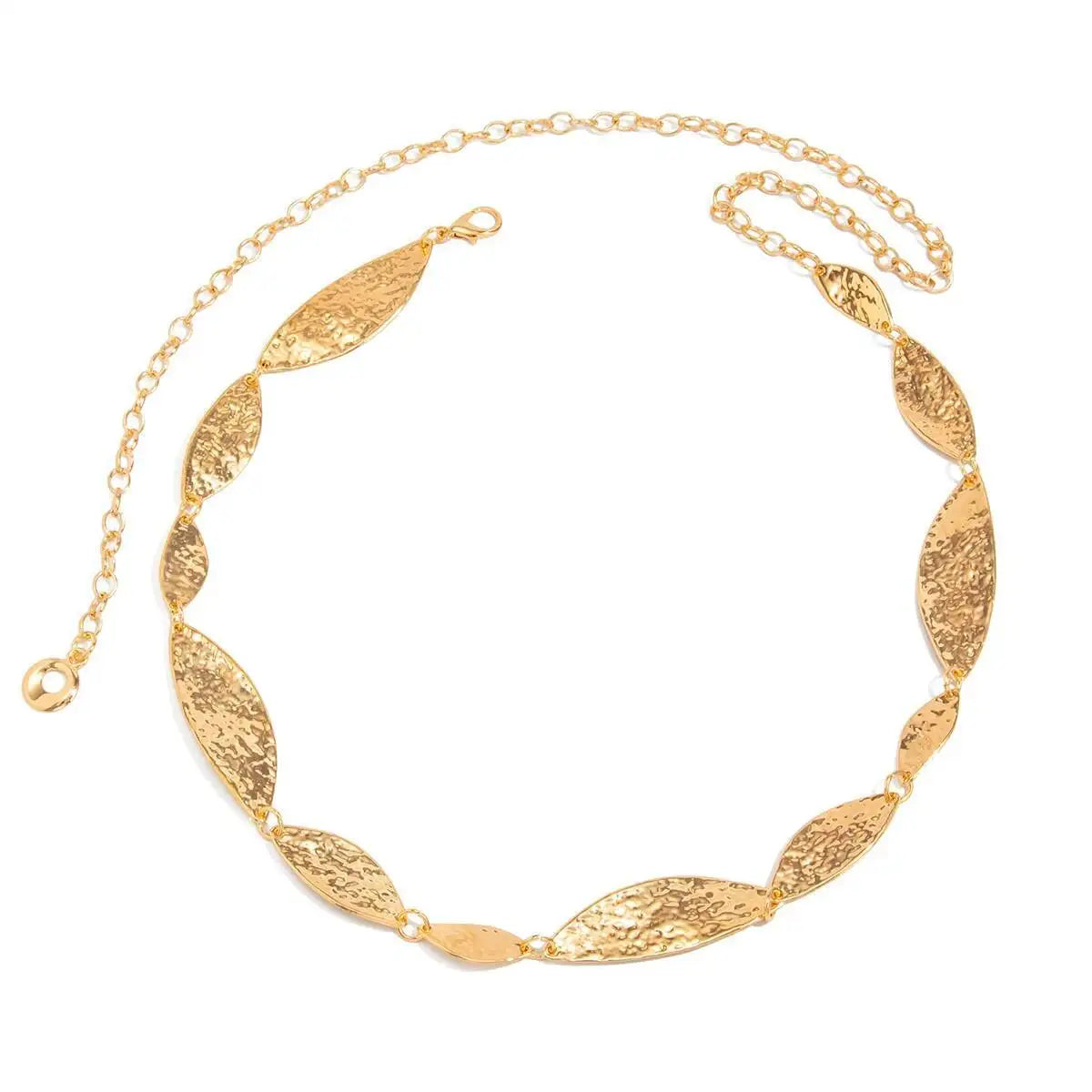 Vintage Irregular Leaf Waist Chains for Women Summer Beach Bikinis Sexy Adjustable Waistband Belly Belt Body Jewelry