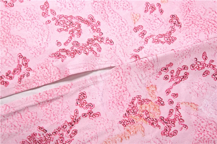 Y2K Sexy Dress Women Floral Print Backless Slit Skinny Elegant Summer Trend Party Banquet Vacation Festival Vestidos