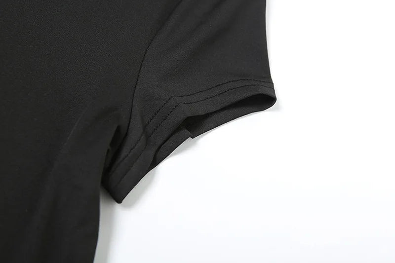 Graphic Tops and Bubble Mini Skirt 2 Piece Set Streetwear Black Outfit for Women Sexy Summer Clothes 2025