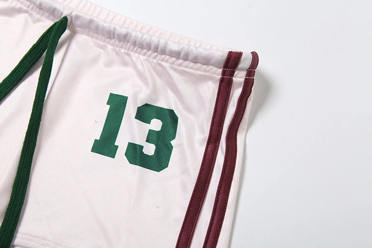 Letter Print 2 Piece Set Women Tracksuit O-Neck Basic Sporty Crop Top+Shorts Casual Activity Streetwear Matching Suit