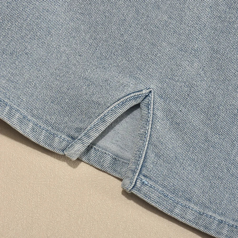 Denim Halter Mini Dress Women Sexy Adjustable Scarf Sleeveless Hollow Split Hem Backless Evening Party Club Bodycon