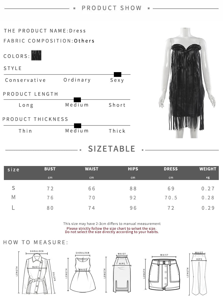Sleeveless Tassel Patchwork Leather Dress Women Sexy Wild Zip Fashion Coquette Midnight Party Club High Street Bodycon