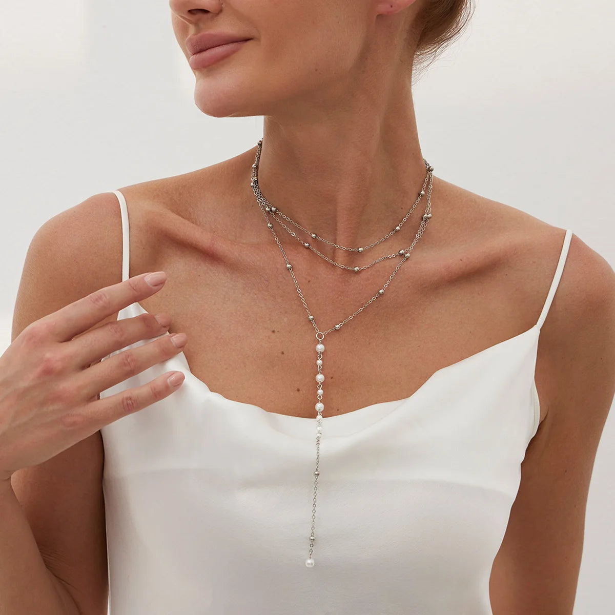 Vintage Imitation Pearl Long Tassels Pendant Necklaces For Women Bohemia Elegant Summer Party Banquet Charm Jewelry