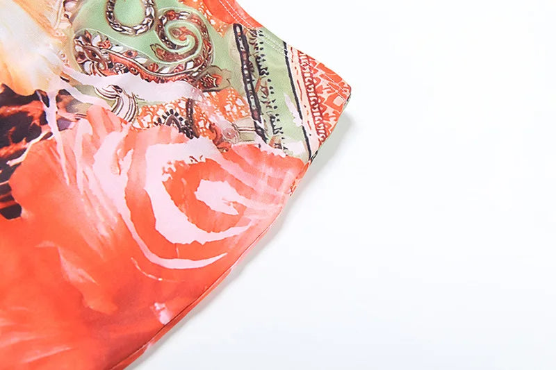 Floral Print Sexy 3 Piece Mini Micro Bikinis Set Beach Wear Summer Outfit Woman 2025 Vacation Skirt Sets