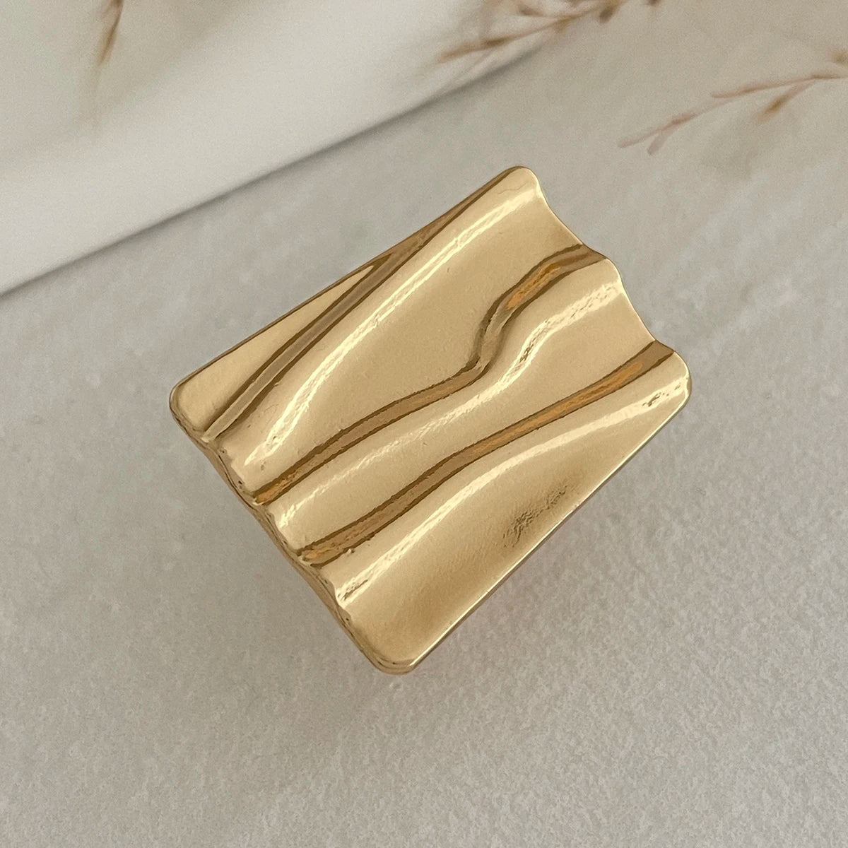 20 Styles Boho Unique Gold Color Petal Flower Rings for Women Punk Geometric Adjustable Rings Couple New Year Jewelry