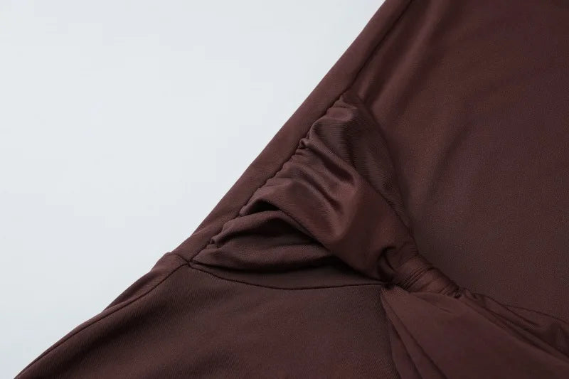 Deep V Neck Backless Mini Dresses for Summer Sexy Outfits Women Y2k Brown Black Dress Club Wear