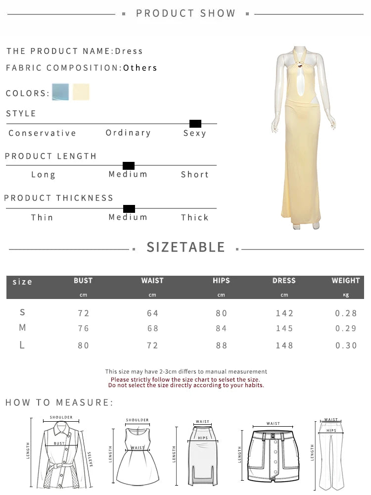 Sexy See Through 2 Piece Set Women Halter Metal Patchwork Hollow Bodysuits+Solid Long Skirts Beach Party Elegant Suit