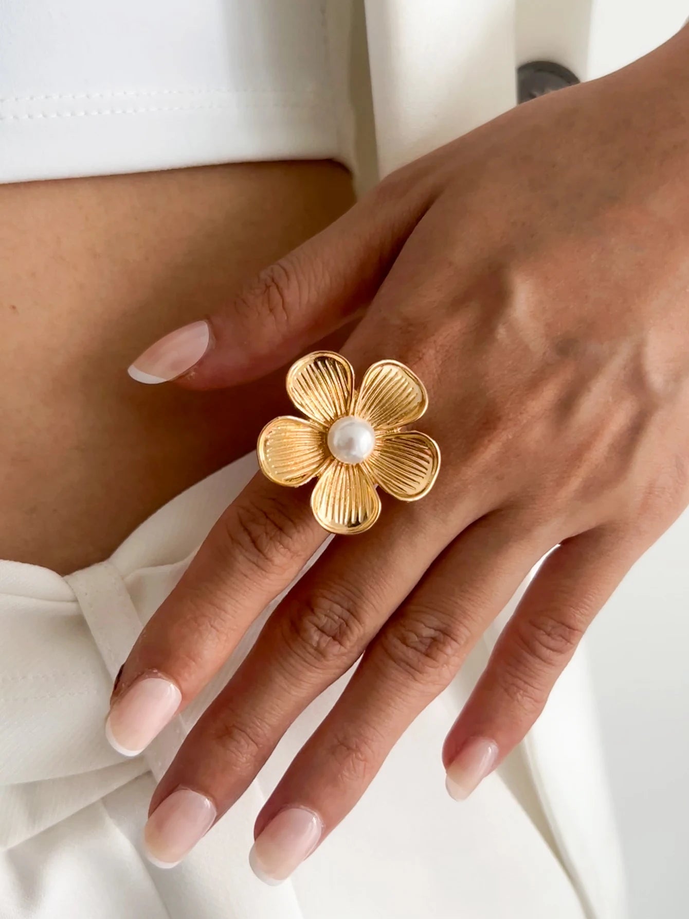 27 Styles Unique Exaggerated Big Flower Starfish Moon Rings Women Punk Geometric Adjustable Finger Ring Grunge Jewelry