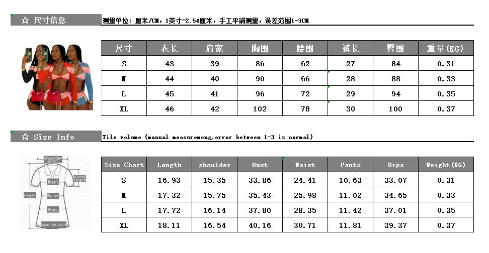 Colorful Print 3 Piece Set Women Tracksuit Casual Zip Crop Tops+Bra+Shirring Shorts Matching Street Stretch Outfits