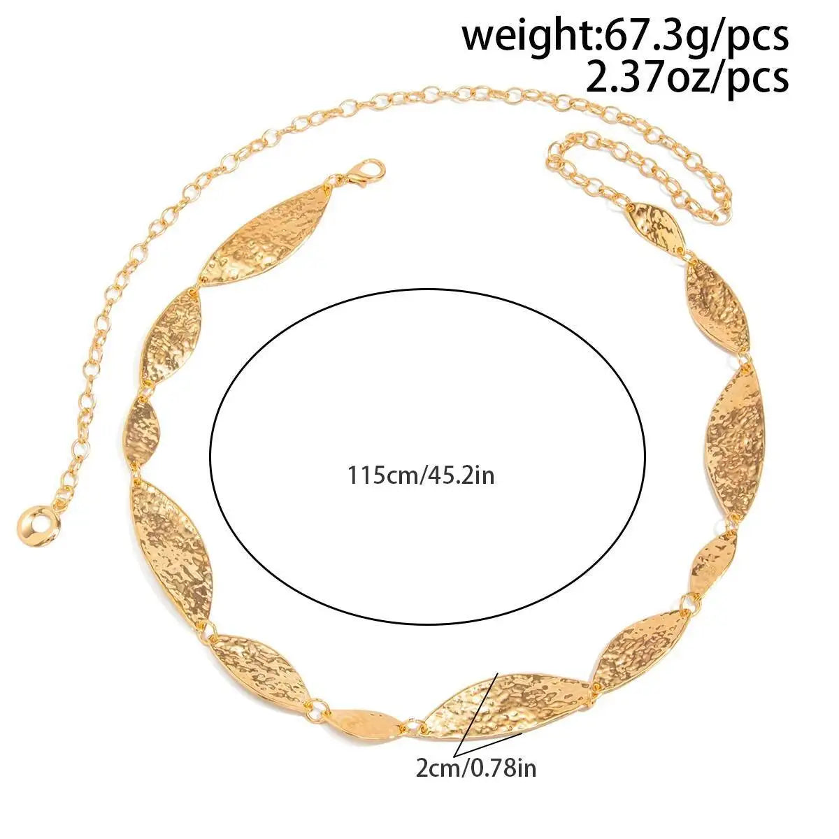 Vintage Irregular Leaf Waist Chains for Women Summer Beach Bikinis Sexy Adjustable Waistband Belly Belt Body Jewelry