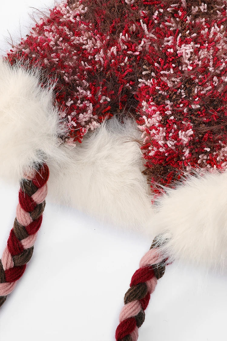 2025 Winter New Arrivals Multi Color Pom Pom Plush Tassel Beanie For Women