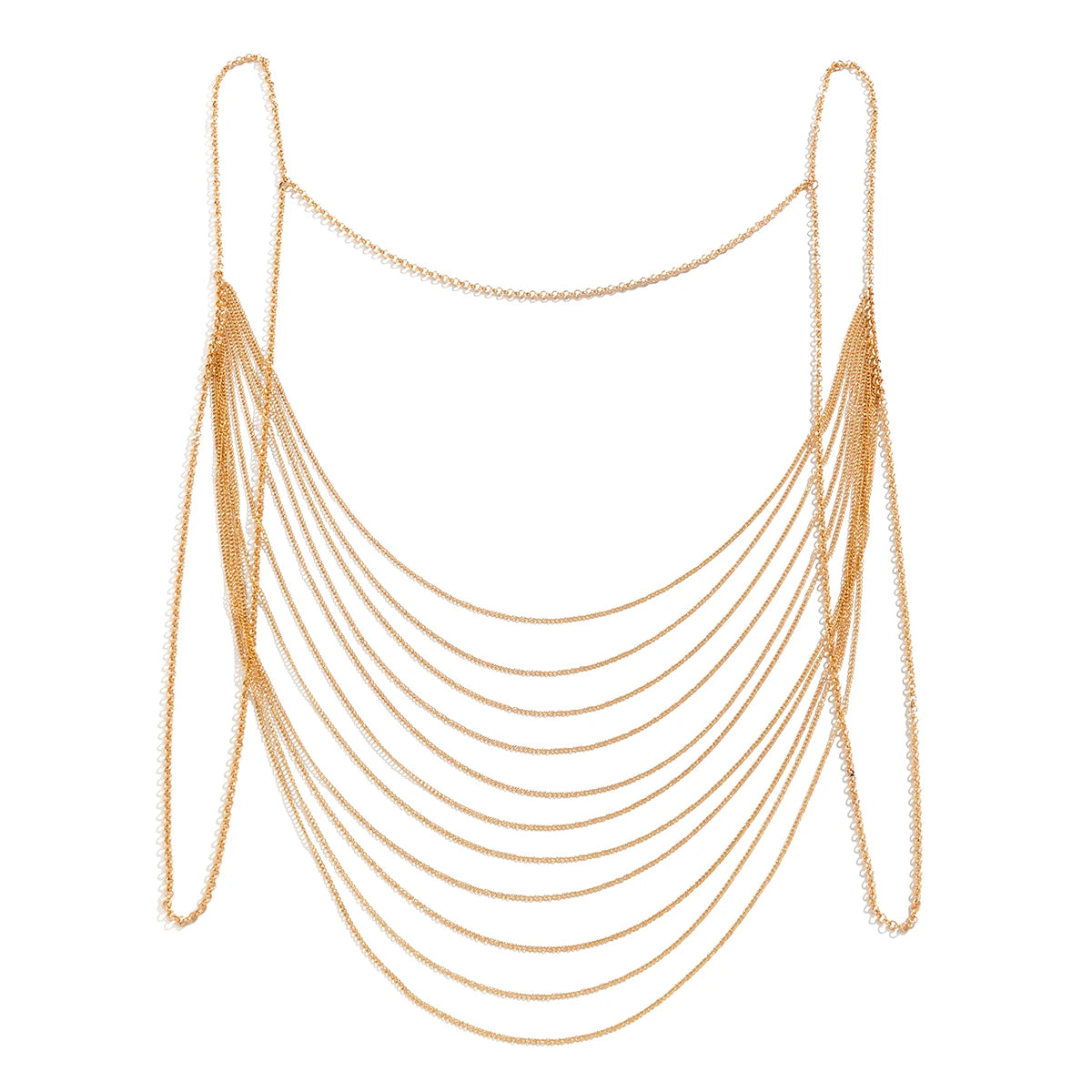Multilayer Tassel Lingerie Back Chain for Women Summer Bikini Sexy Bra Chest Body Jewelry Nightclub Accessories Party