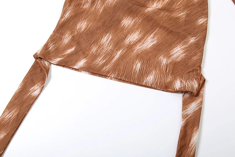 Lace-Up Tassel Tank Tops Women Y2K O-Neck Gradient Print Skinny Street Hip Hop Style Hottie Sexy Midnight Street Vest