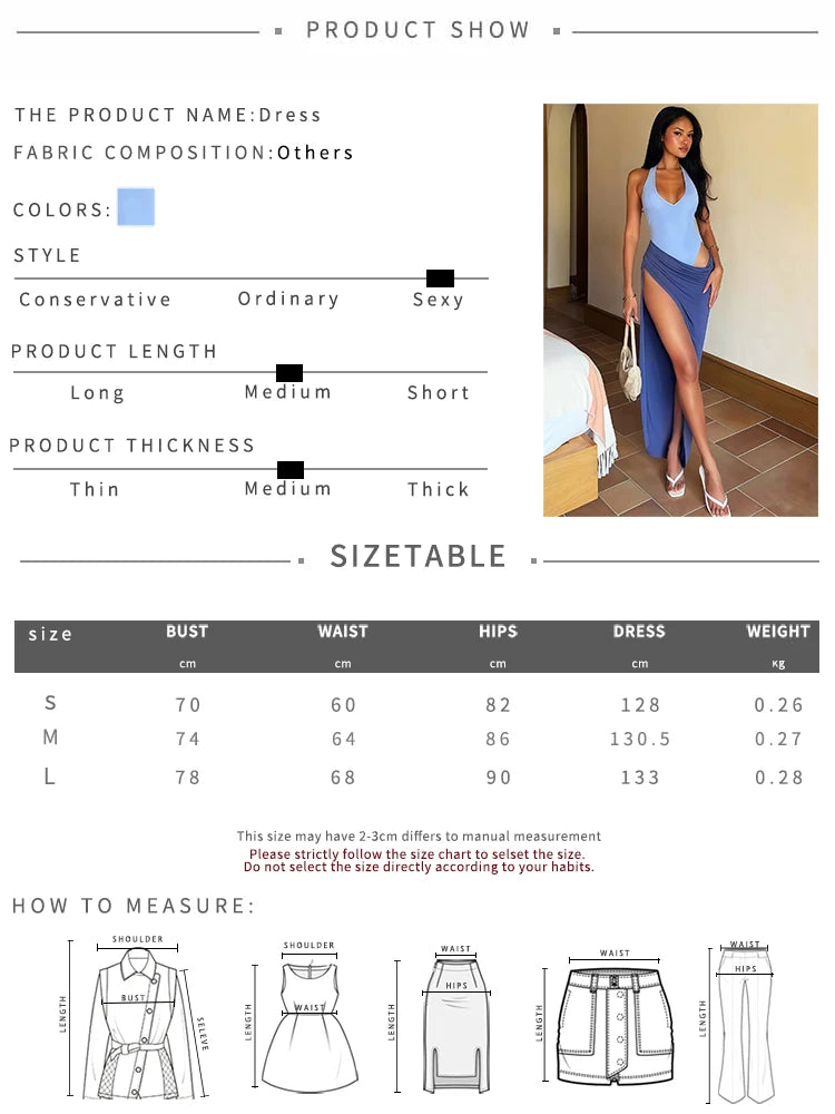 Color Blocking Dress Women Sexy Backless Halter Bodysuit Patchwork Irregular Hem Trend Beach Vacation Party Bodycon