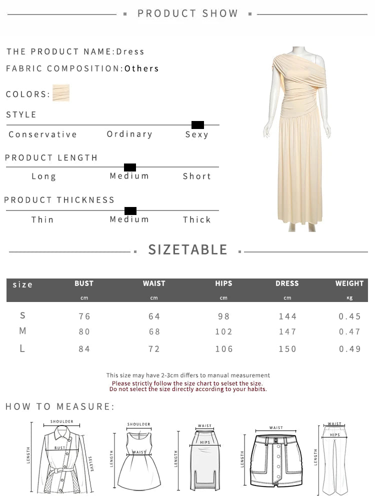 Inclined Shoulder Dress Women Y2K Sexy Irregular Patchwork Ruched Stretch Summer Elegant Classic Vestidos Clubwear