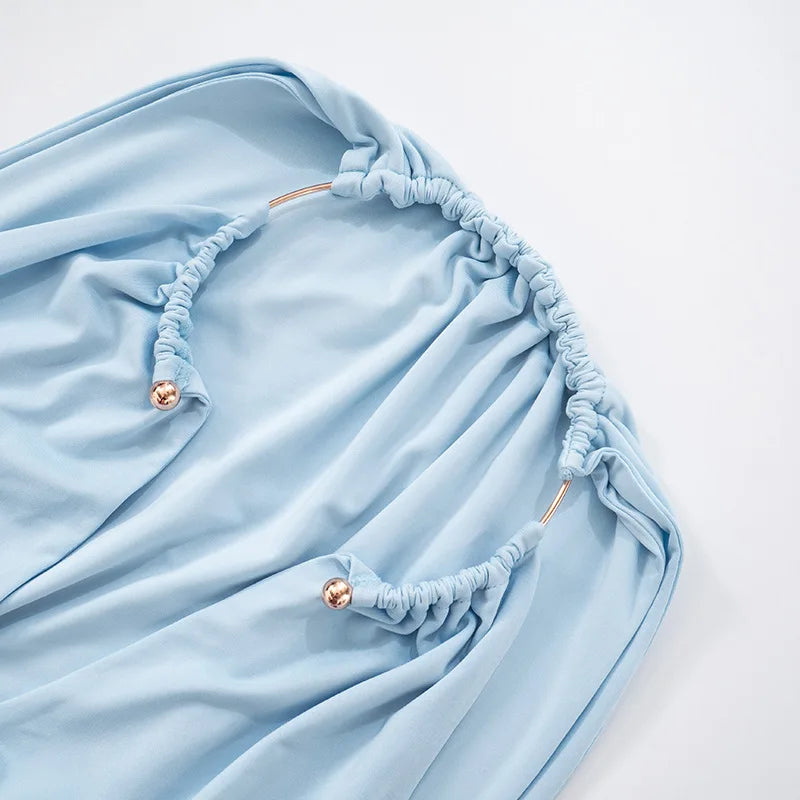 Low Cut Backless Crop Tops Light Blue Black Sexy Sleeveless Shirts Summer 2025 Woman Clothing