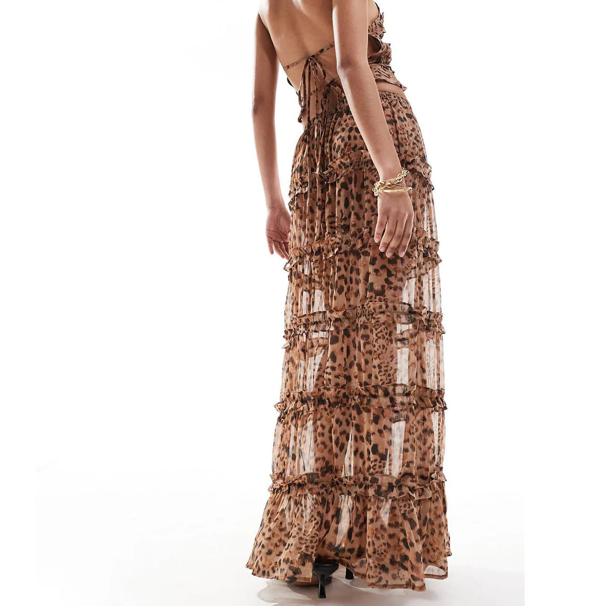 2 Piece Skirt Set for Women Lace Up Back Tank Tops Tie Up High Waist Long Skirts Outfits Fairy Vacation Cottage Dress