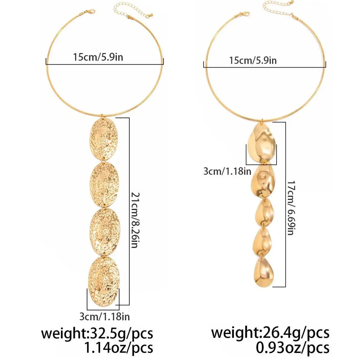 Vintage Irregular Geometric Metal Pendant Choker Necklace for Women Collares Sexy Torques Chest Chain Wedding Jewelry
