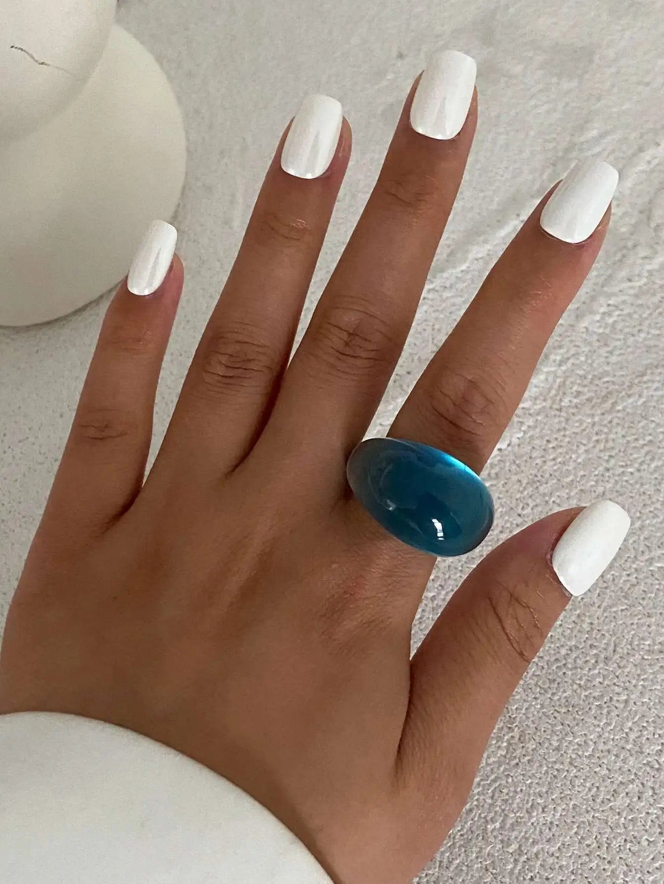 Y2K Kpop Colorful Resin Plastic Finger Rings for Women Trend New Fashion Boho Irregular Rings Aesthetic Jewelry Gift