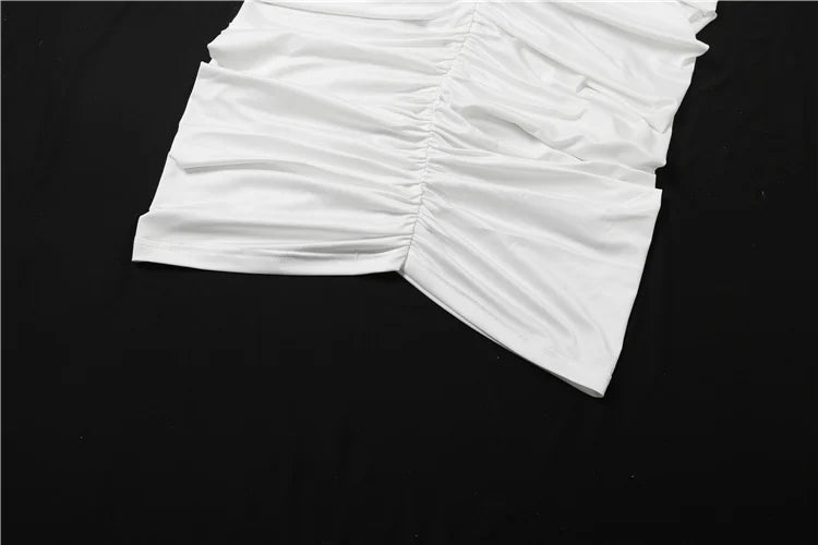 Hollow Ruched Patchwork Dress Peach Buttocks Bat Sleeves Chic Hipster Autumn Hipster Clubwear Skinny Stretch Vestidos