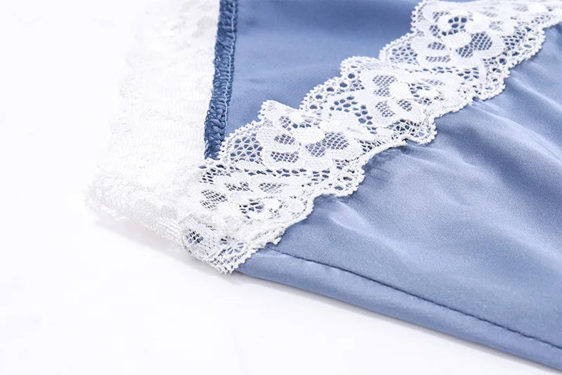 Lace Trim Satin Blue Slit Long Dress Sexy Club Outfit for Women Y2k Vintage Halter Backless Summer Dresses