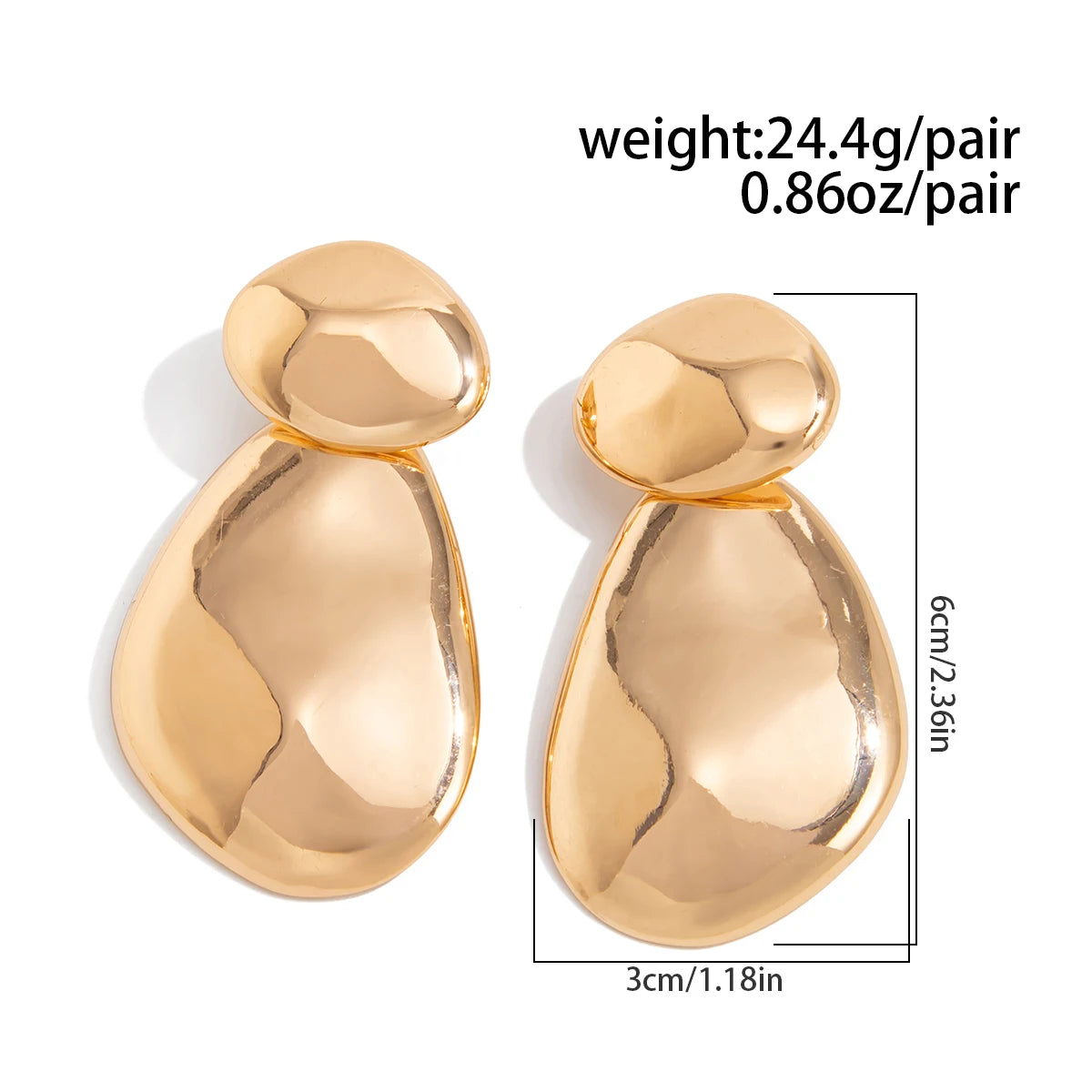 15 Styles Vintage Glossy Irregular Geometric Drop Earrings Women Fashion Statement Piercing Hanging Earring Ear Jewelry