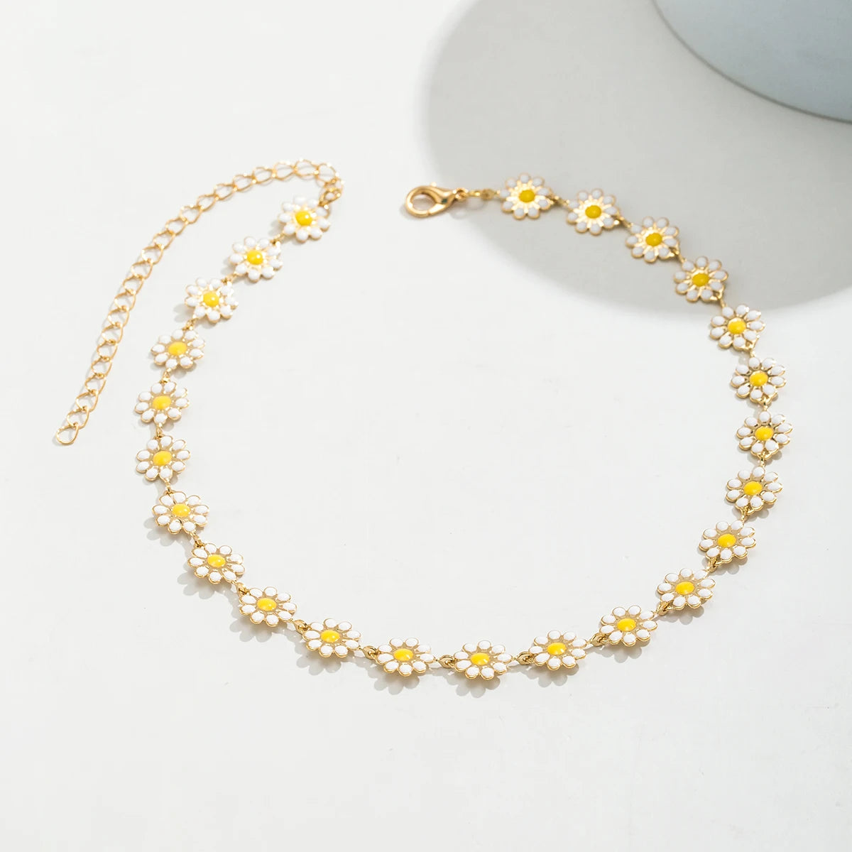 Kpop Flower Daisy Clavicle Chain Necklace for Women Wed Summer Sweet Short Choker Fashion Statement Jewelry Gift Y2K Accessories